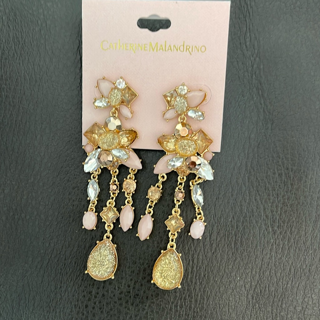 Catherine Malandrino Gems Cluster Dangle Earrings Nwt 30$